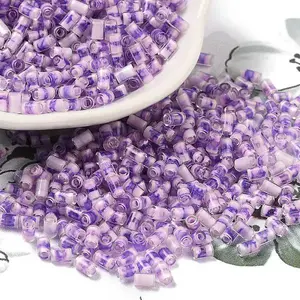Two Tone Inside Colours Transparent Glass Seed Beads