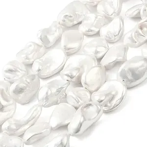 Electroplated Shell Pearl Beads Strands