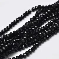 Faceted Rondelle Glass Beads Strands