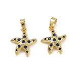 Brass Micro Pave Cubic Zirconia Pendants