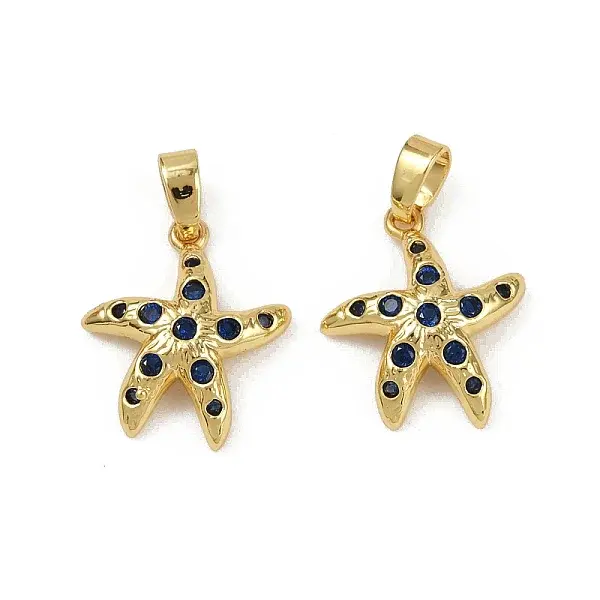 Brass Micro Pave Cubic Zirconia Pendants
