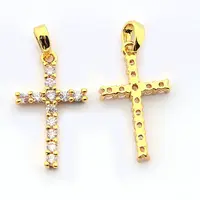 Brass Micro Pave Cubic Zirconia Pendants
