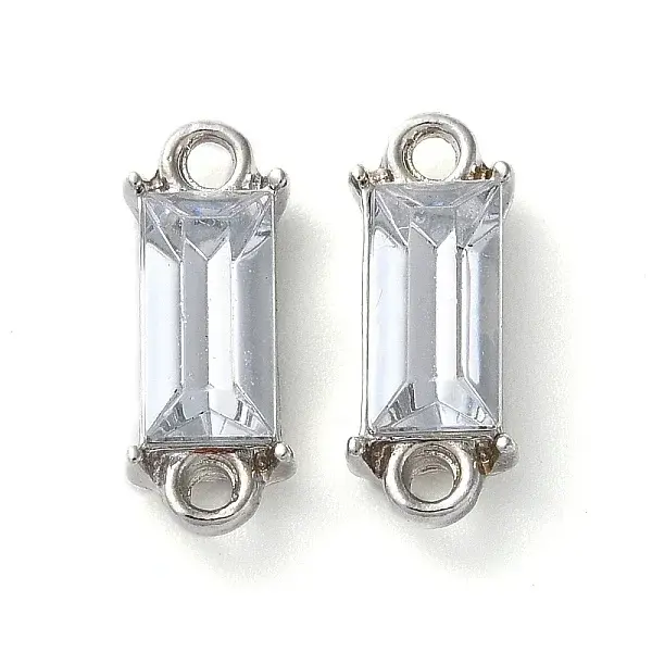 Alloy Pave Glass Connector Charms