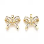 Brass Micro Pave Cubic Zirconia Pendants