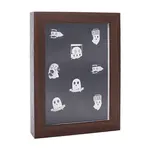 Tabletop Rectangle Wooden Coin Display Stands
