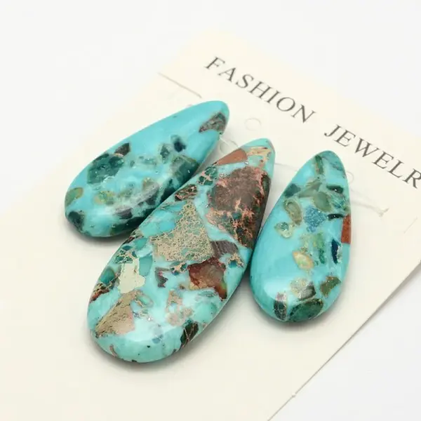 Assembled Synthetic Dyed Gemstone and Imperial Jasper Pendant Sets