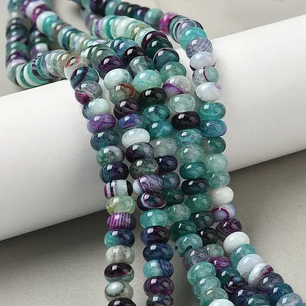 Natural Banded Agate Beads Strands