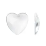 Transparent Glass Heart Cabochons