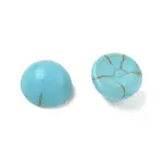 Craft Findings Dyed Synthetic Turquoise Flat Back Dome Cabochons