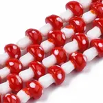 Mushroom Handmade Lampwork Beads Strands