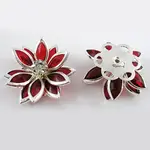 Acrylic Rhinestone Flower Flat Back Cabochons