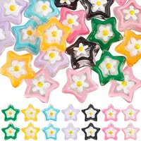 28Pcs 7 Colors Handmade Lampwork Beads Strands