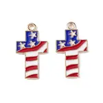 American Flag Style Alloy Enamel Pendants