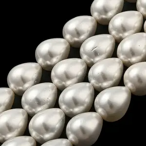 Teardrop Shell Pearl Bead Strands