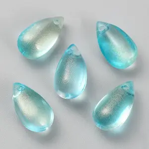 Handmade Gold Sand Lampwork Pendants