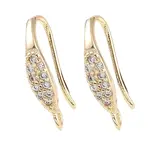 Brass Micro Pave Cubic Zirconia Earring Hooks