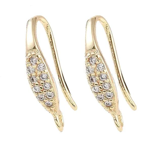 Brass Micro Pave Cubic Zirconia Earring Hooks