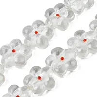 Handmade Silver Foil Lampwork Beads Strands
