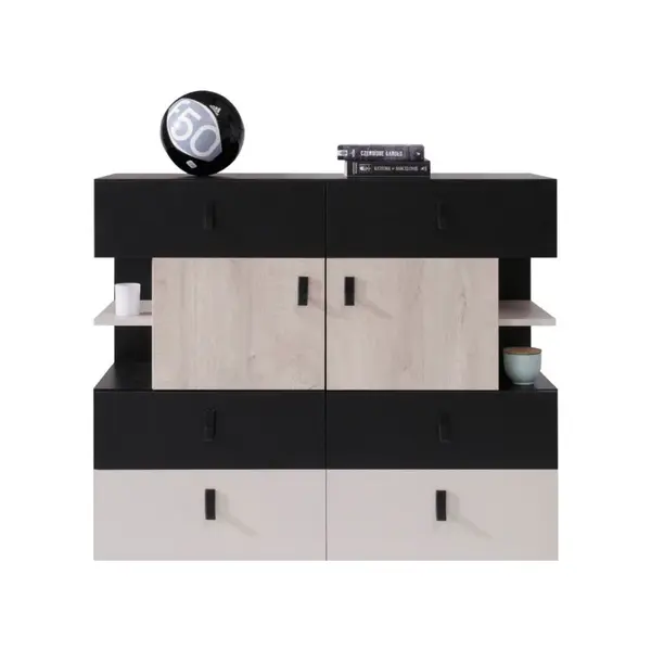 Komoda kombinovaná studentská saturn - černá