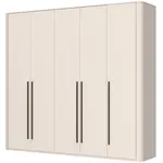 Pětidveřová šatní skříň s osvětlením renfri - kašmír