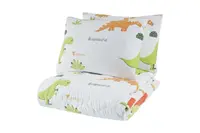 Přehoz 200x220 + 2 polštáře dino - bílá