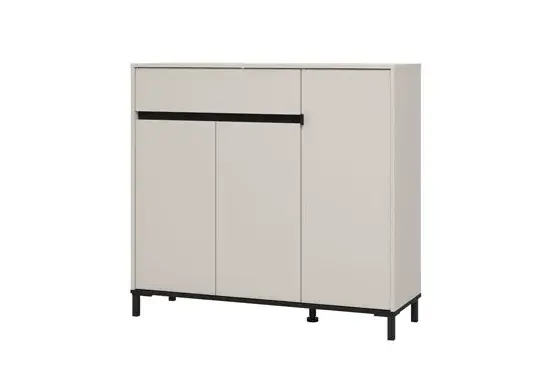 Široká předsíňová komoda maddie - kašmír, černá