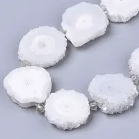 Electroplated Natural Quartz Beads Strands