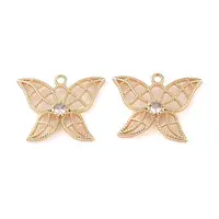 Brass Micro Pave Clear Cubic Zirconia Pendants