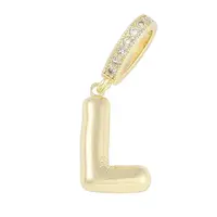 Brass Micro Pave Clear Cubic Zirconia Pendants