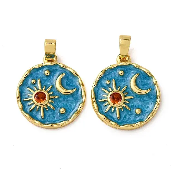 Brass Pave Cubic Zirconia Pendants