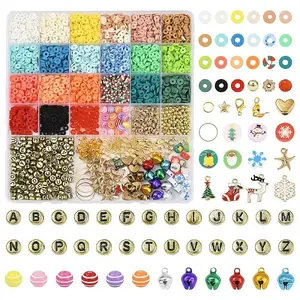 DIY Polymer Clay Stretch Charms Bracelets Making Kits