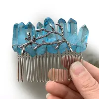 Natural Crystal Hair Combs