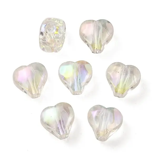 UV Plating Rainbow Iridescent Acrylic Beads