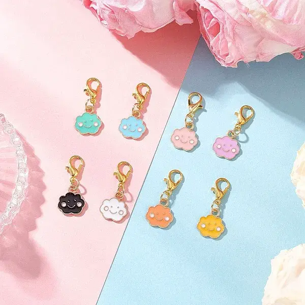 Alloy Enamel Cloud Pendant Decorations