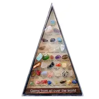 Natural Gemstone 36 Mineral Specimen Triangle Set