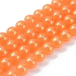 Spray Painted Glass Round Bead Strands