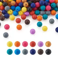 120Pcs 12 Colors Silicone Beads