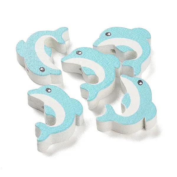 Spray Painted Natural Maple Wood Beads