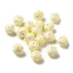 Hand Painted Acrylic with Enamel Beads