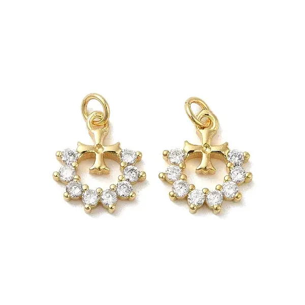 Rack Plating Brass Cubic Zirconia Pendants