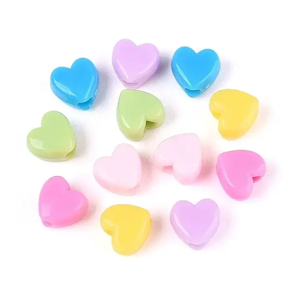 650-700G 6 Colors Opaque Acrylic Beads