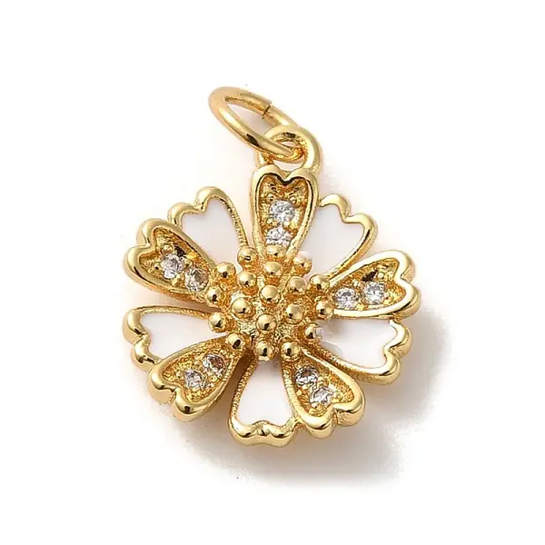 Brass Micro Pave Cubic Zirconia Pendants