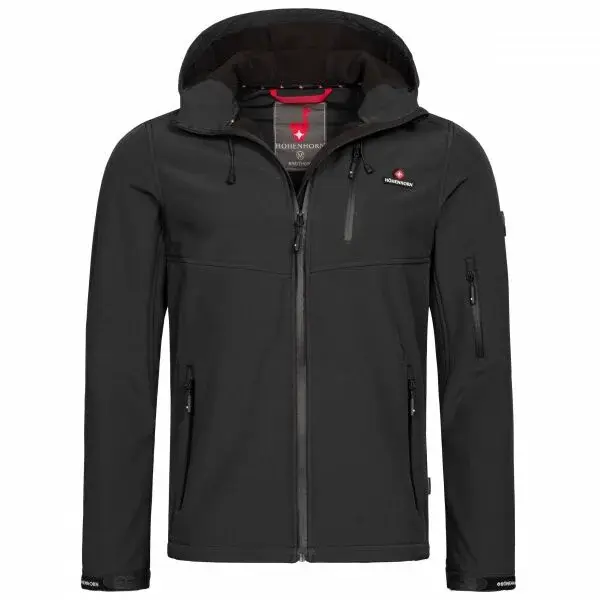HOHENHORN BREITHORN Pánská softshellová bunda, černá, velikost
