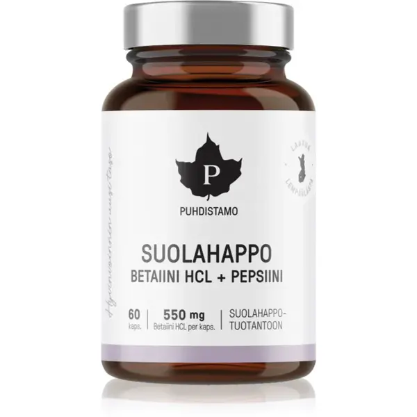 Puhdistamo Betain HCL + Pepsin podpora zažívání 60 cps