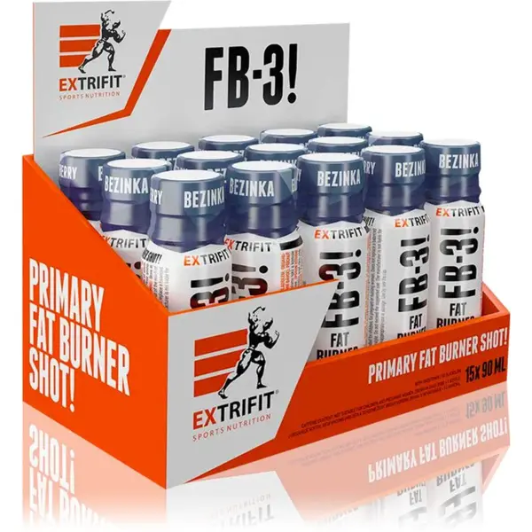 Extrifit FB-3! Fat Burner Shot doplněk stravy pro sportovce příchuť Elderberry 15x90 ml