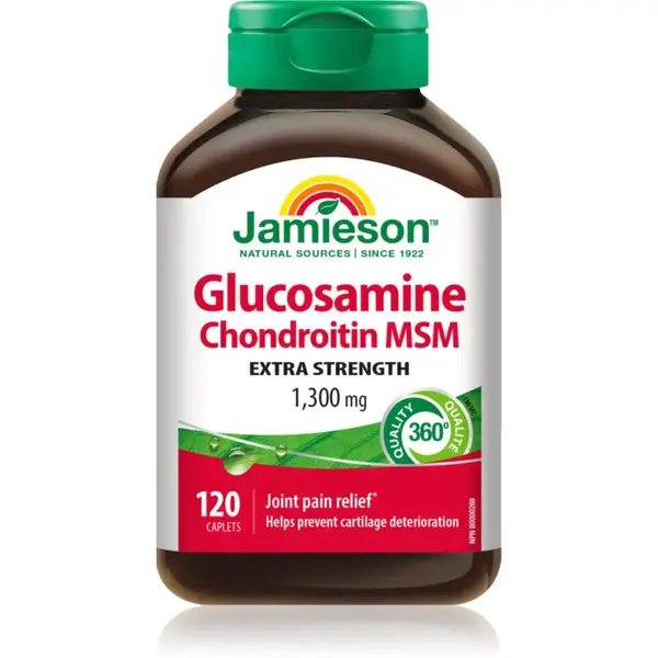 Jamieson Glukosamin Chondroitin MSM 1300 mg tablety pro výživu kloubů a chrupavek 120 tbl