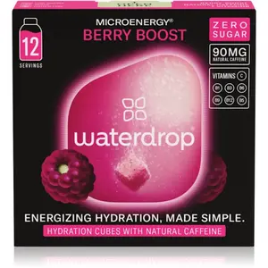 Waterdrop Microenergy energetický nápoj s vitamíny příchuť Berry Boost 12 ks