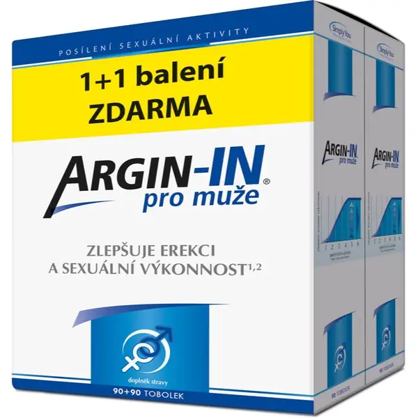 ArginMax ARGIN-IN pro muže doplněk stravy pro zlepšení erekce a sexuální výkonnosti 90 cps