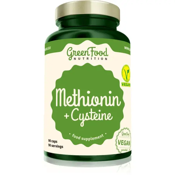 GreenFood Nutrition Methionin + Cysteine kapsle pro krásné vlasy, pleť a nehty 90 cps