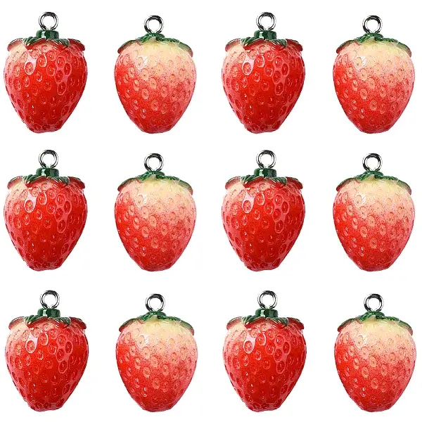24Pcs Opaque Resin Pendants